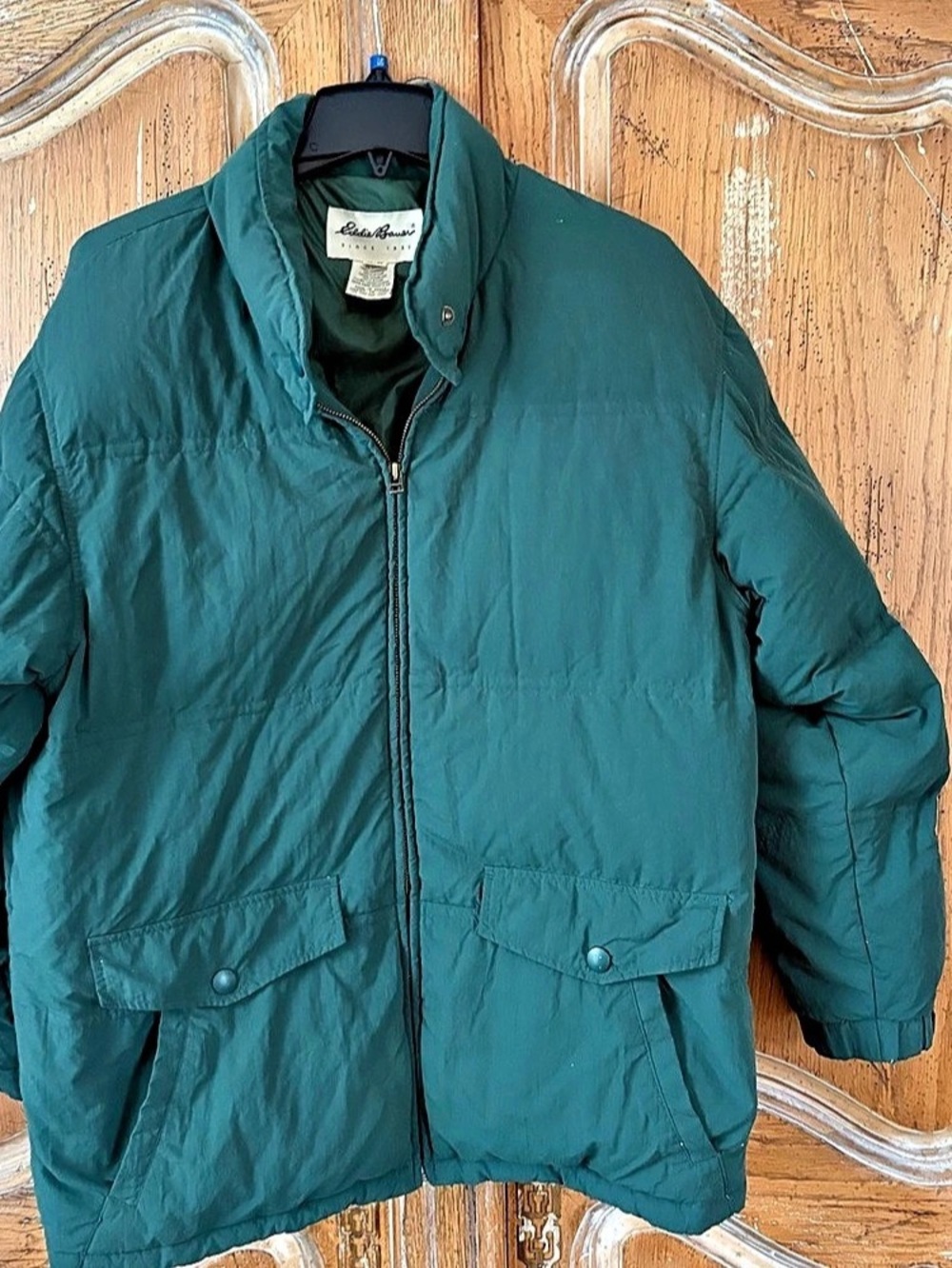 • Vintage 90s Eddie Bauer Premium Goose Down Puffer Jacket Forest Green Size M